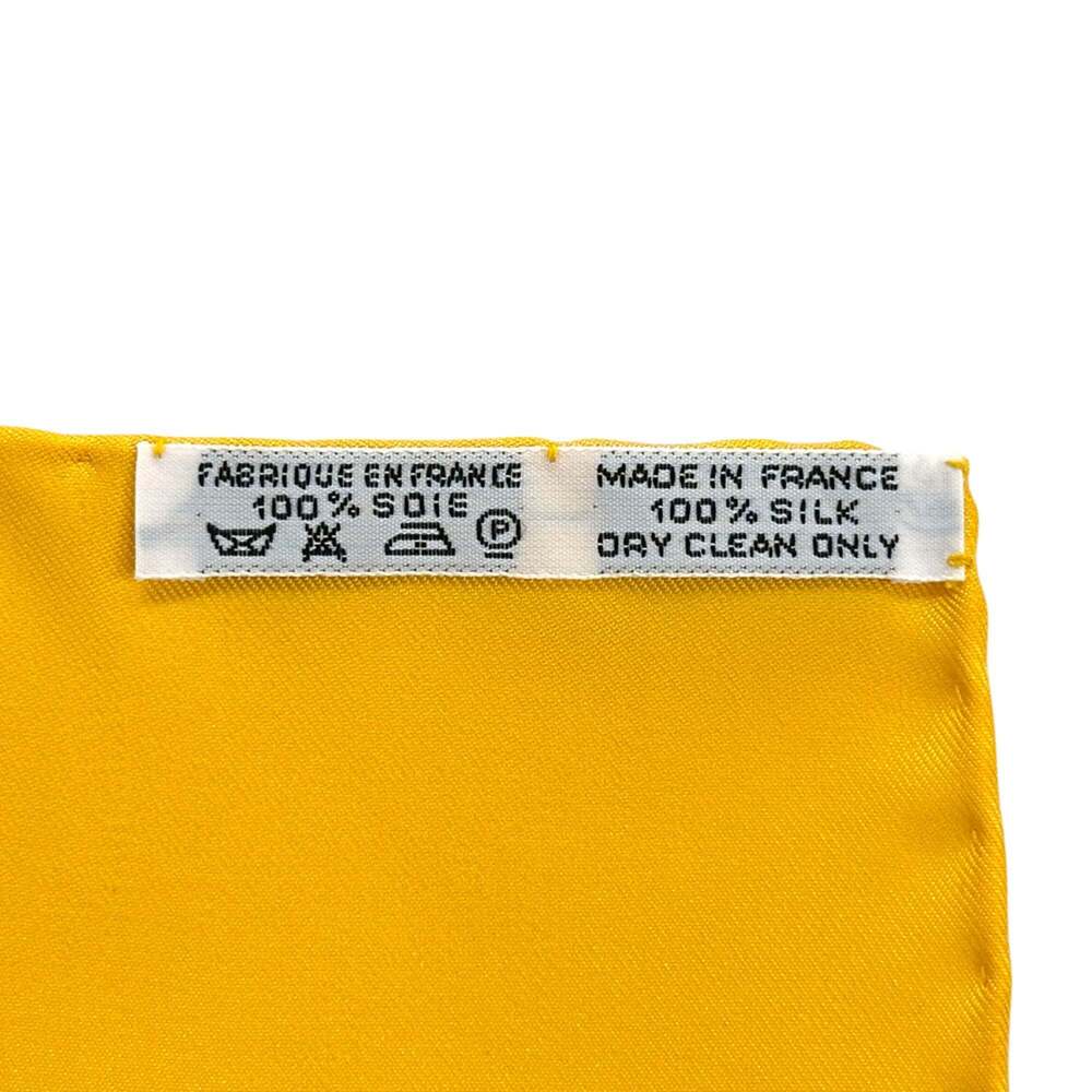 HERMES Authentic Yellow Silk Scarf - Picture 5 of 6
